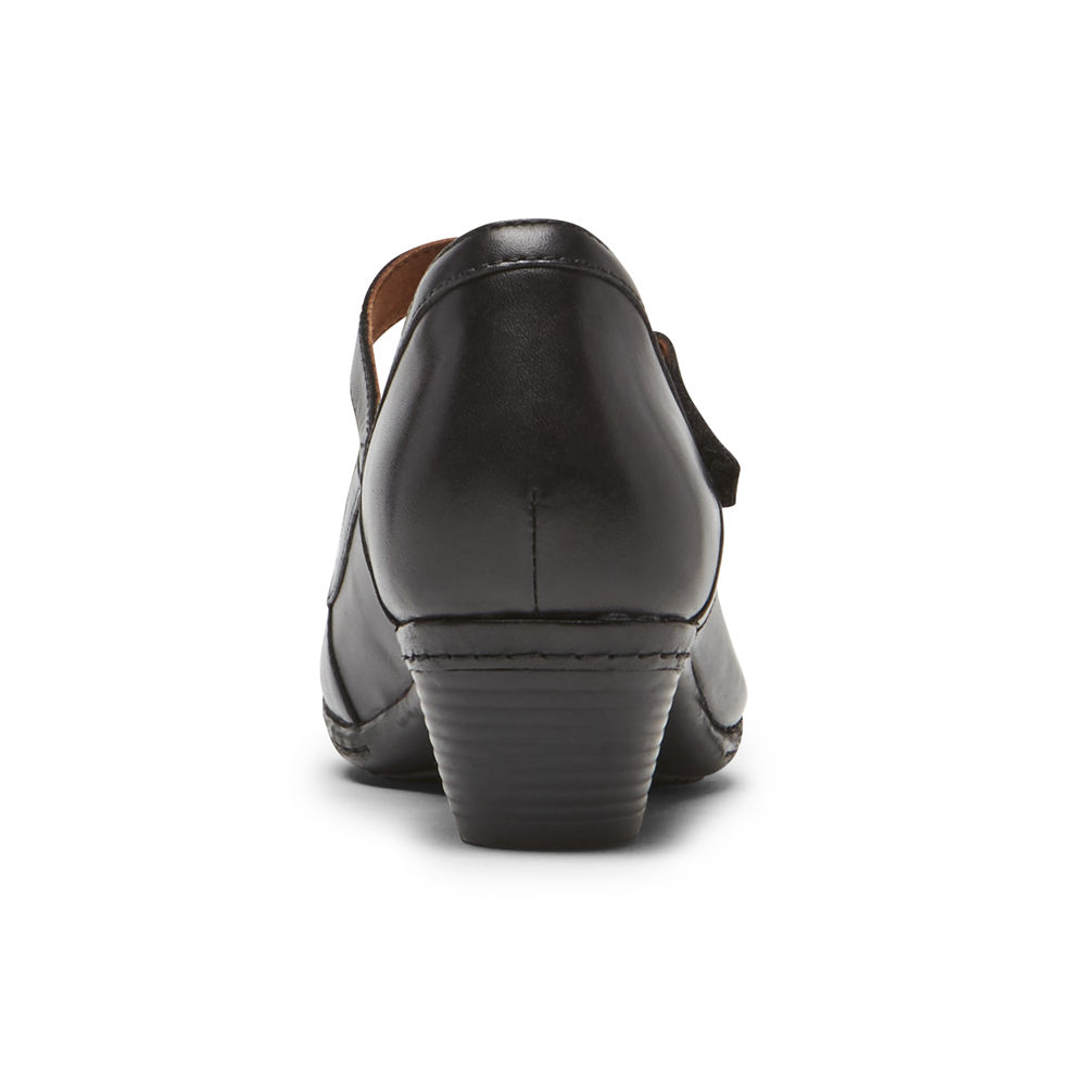 Rockport Flats Sko Dame Svart - Cobb Hill Laurel Mary Jane - ATLI30648